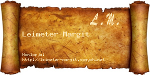 Leimeter Margit névjegykártya