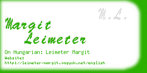 margit leimeter business card